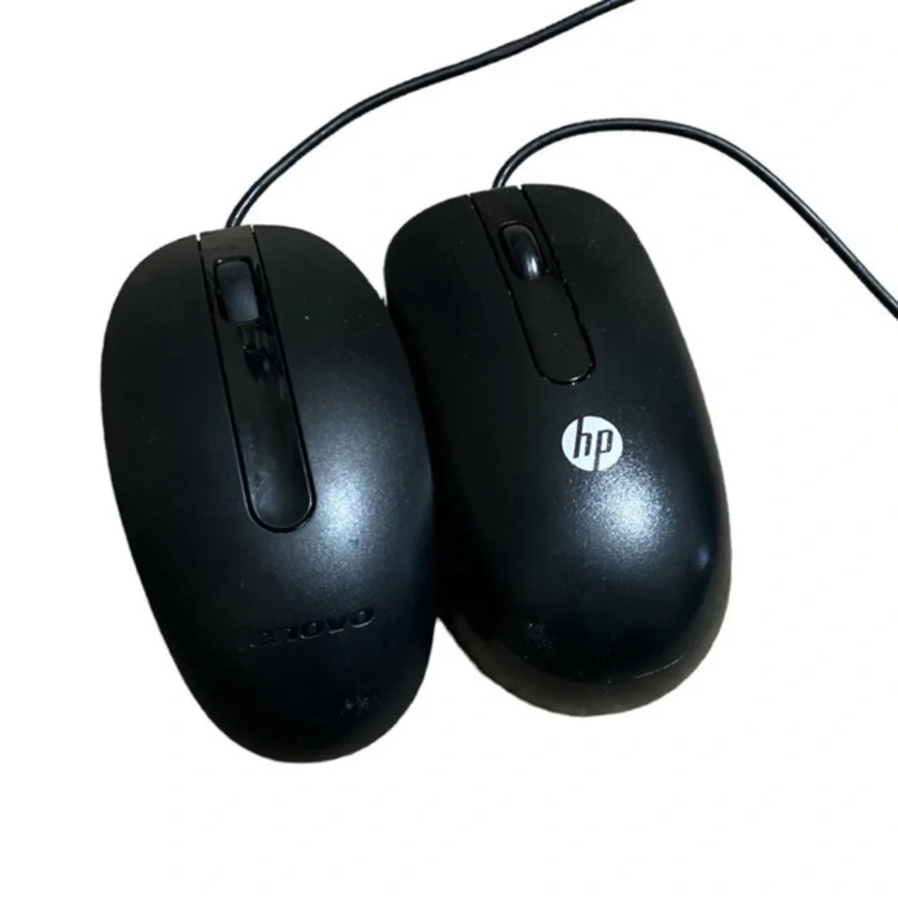 Lot of 3: HP keyboard, HP mouse, & Lenovo mouse: all 3 are wired and working